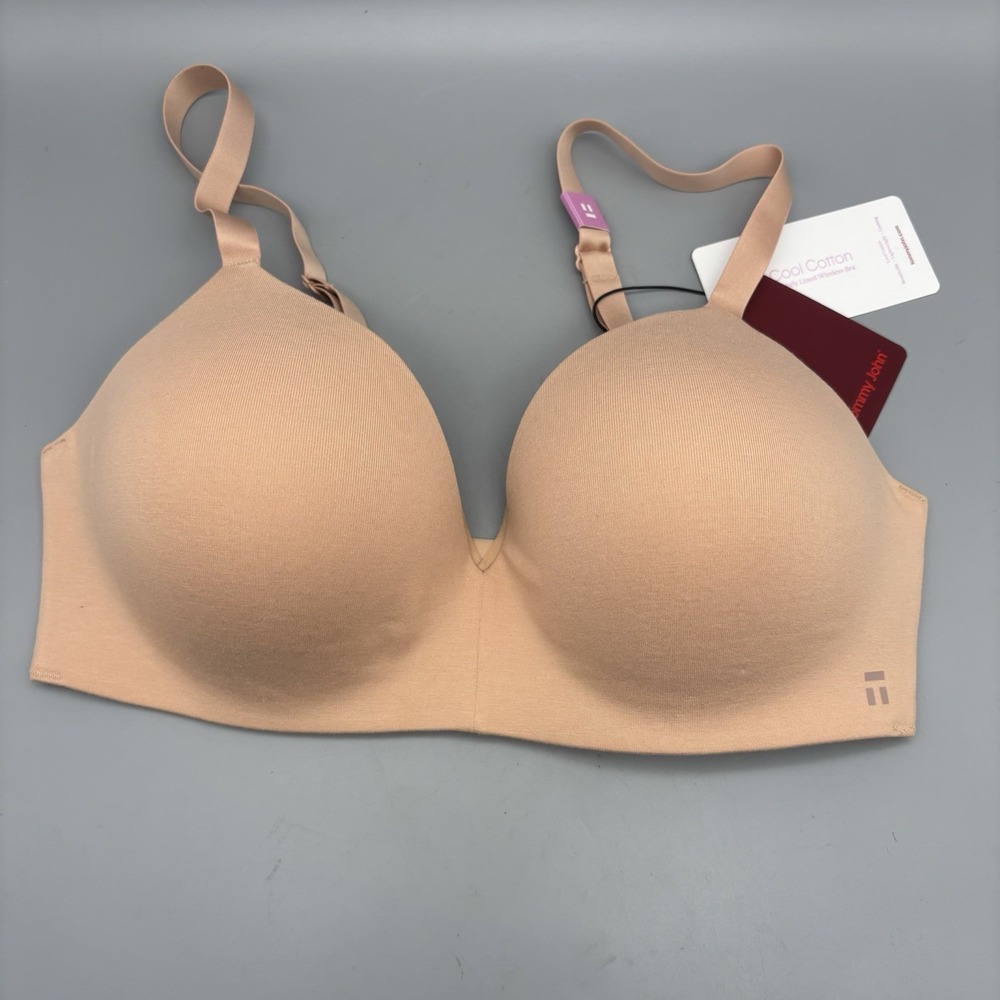 TOMMY JOHN Cool Cotton Wireless Convertible Nude Bra 36Dโ NWT